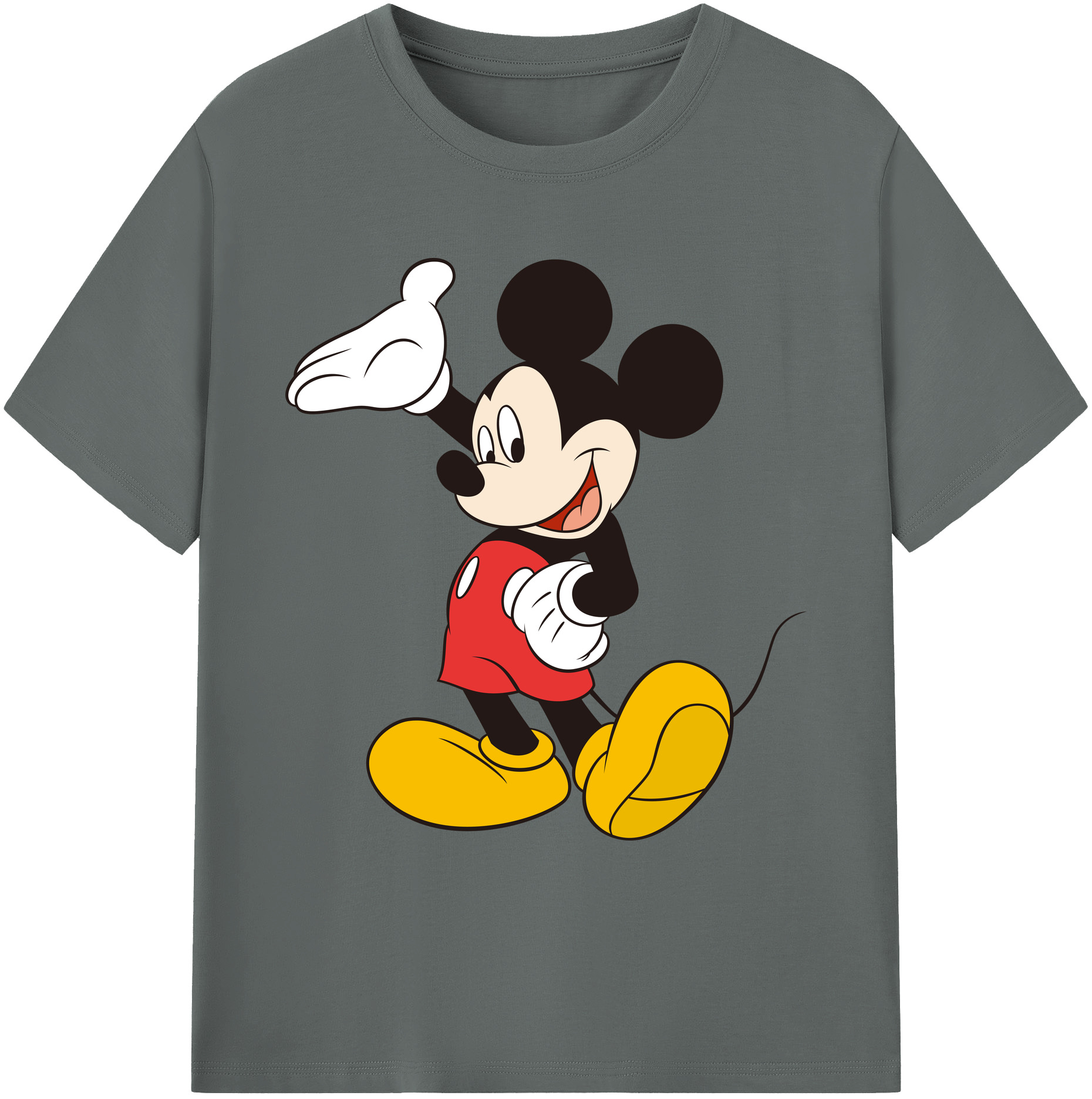 ミッキーマウス Mickey Mouse 綿100％ メンズ半袖Tシャツ｜肌触りやわらか＆通気性